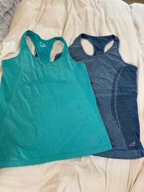 Old Navy Teal & Navy Racerback Tank Top bundle (2)